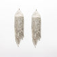 Aretes Cascada Triangular Oro y Plata