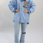 Camisa de Lunares Azul
