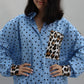 Camisa de Lunares Azul