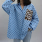 Camisa de Lunares Azul
