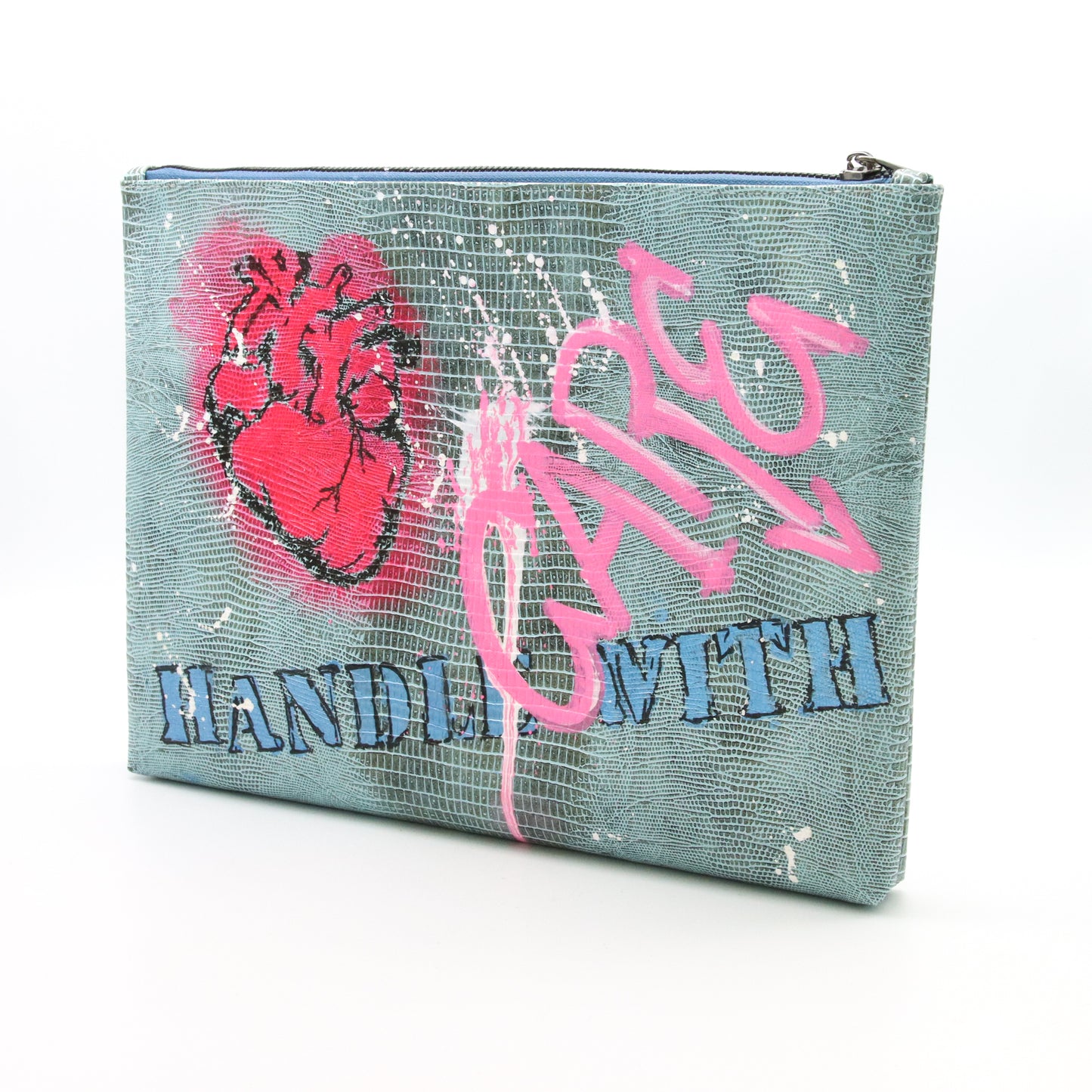 Bolsa Artistica tipo sobre Grande "HANDLE WITH CARE"