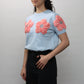 Jersey Azul con Flores Rosas