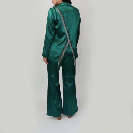 Conjunto Satín Verde