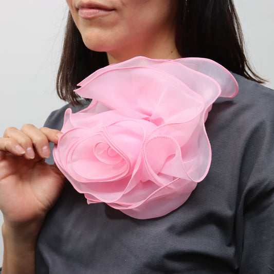 Playera Gris con Flor Rosa